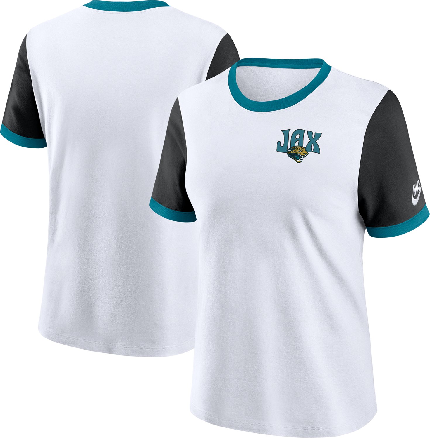 Nike Women's Jacksonville Jaguars Rewind Ringer Graphic T-shirt - view number 6