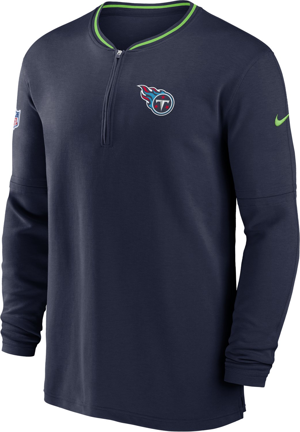 Nike Men's Tennessee Titans Sideline Coach 1/4-Zip Long Sleeve Pullover - view number 4