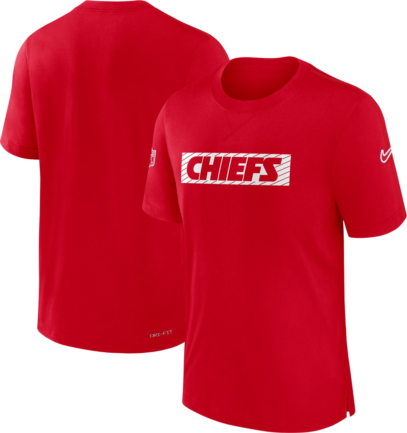 Nike Men's Kansas City Chiefs Sideline Player Dri-FIT Short Sleeve T-shirt - view number 6