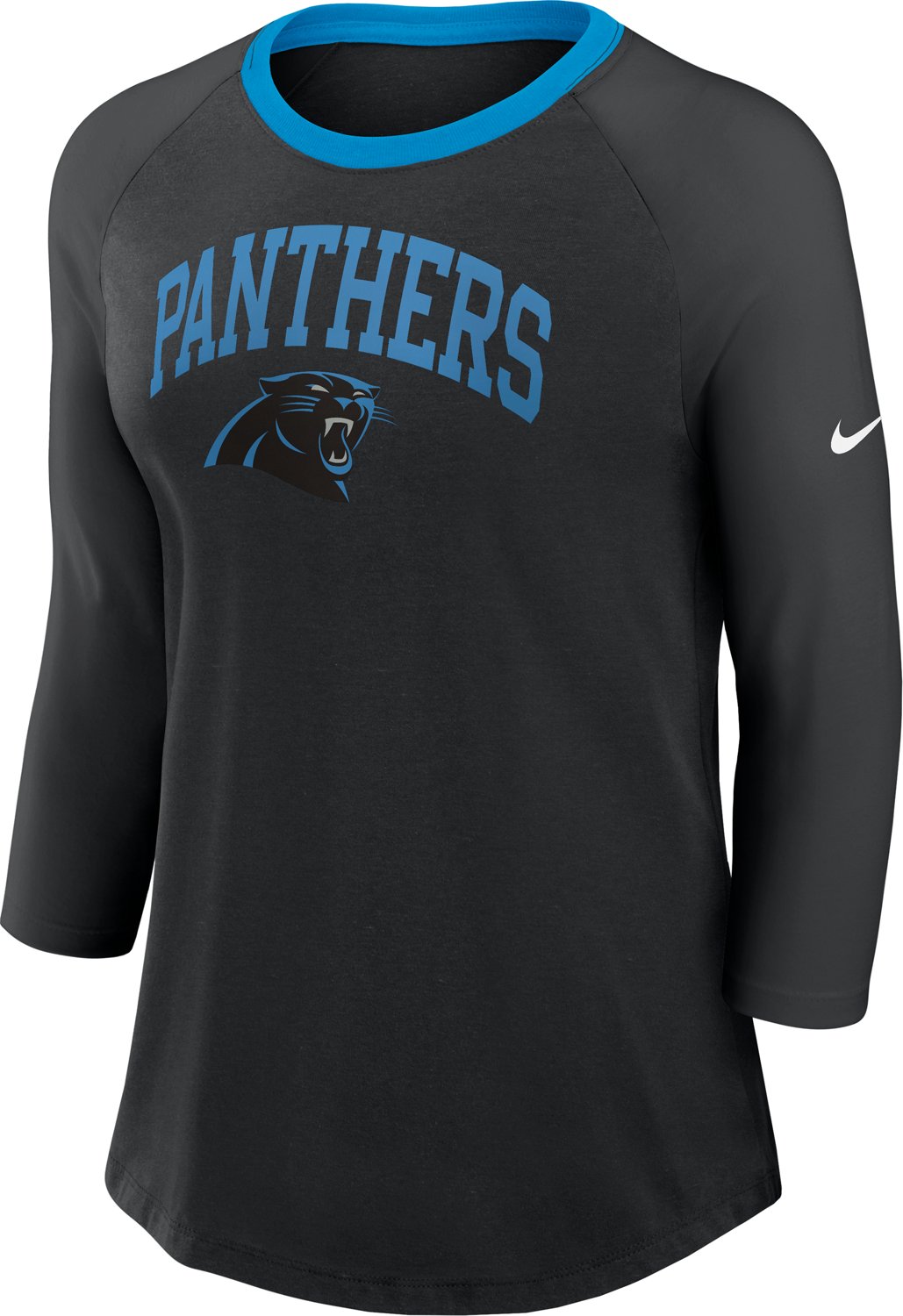 Nike Women's Panthers Arched 3/4 Sleeve Top                                                                                      - view number 4