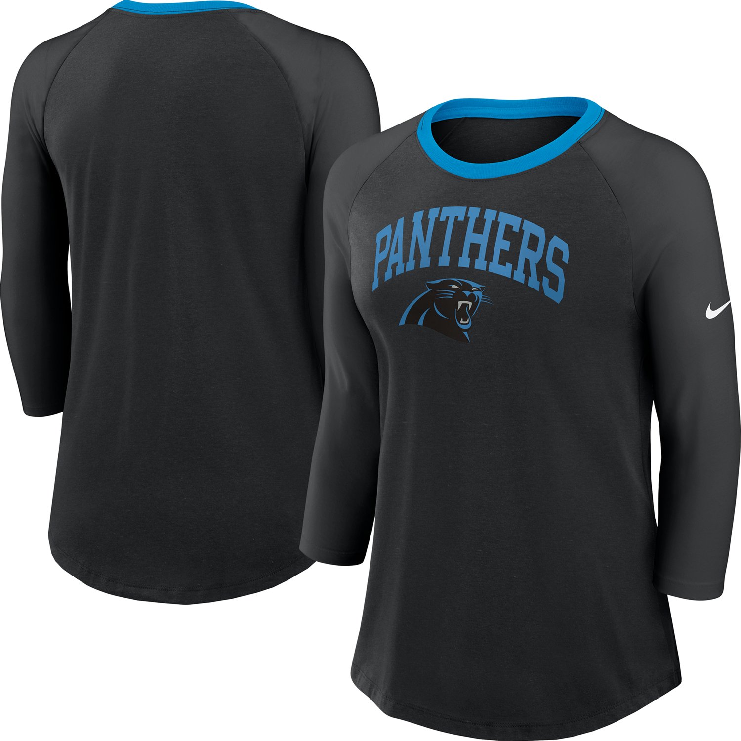 Nike Women's Panthers Arched 3/4 Sleeve Top                                                                                      - view number 6
