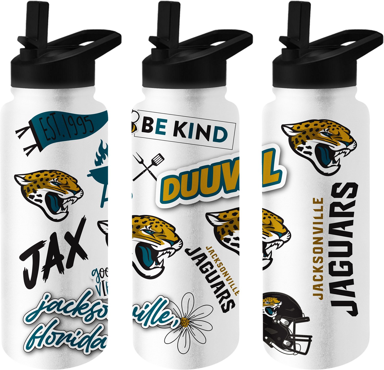 Logo Brands Jaguars 34 oz Native Quencher Bottle                                                                                 - view number 3