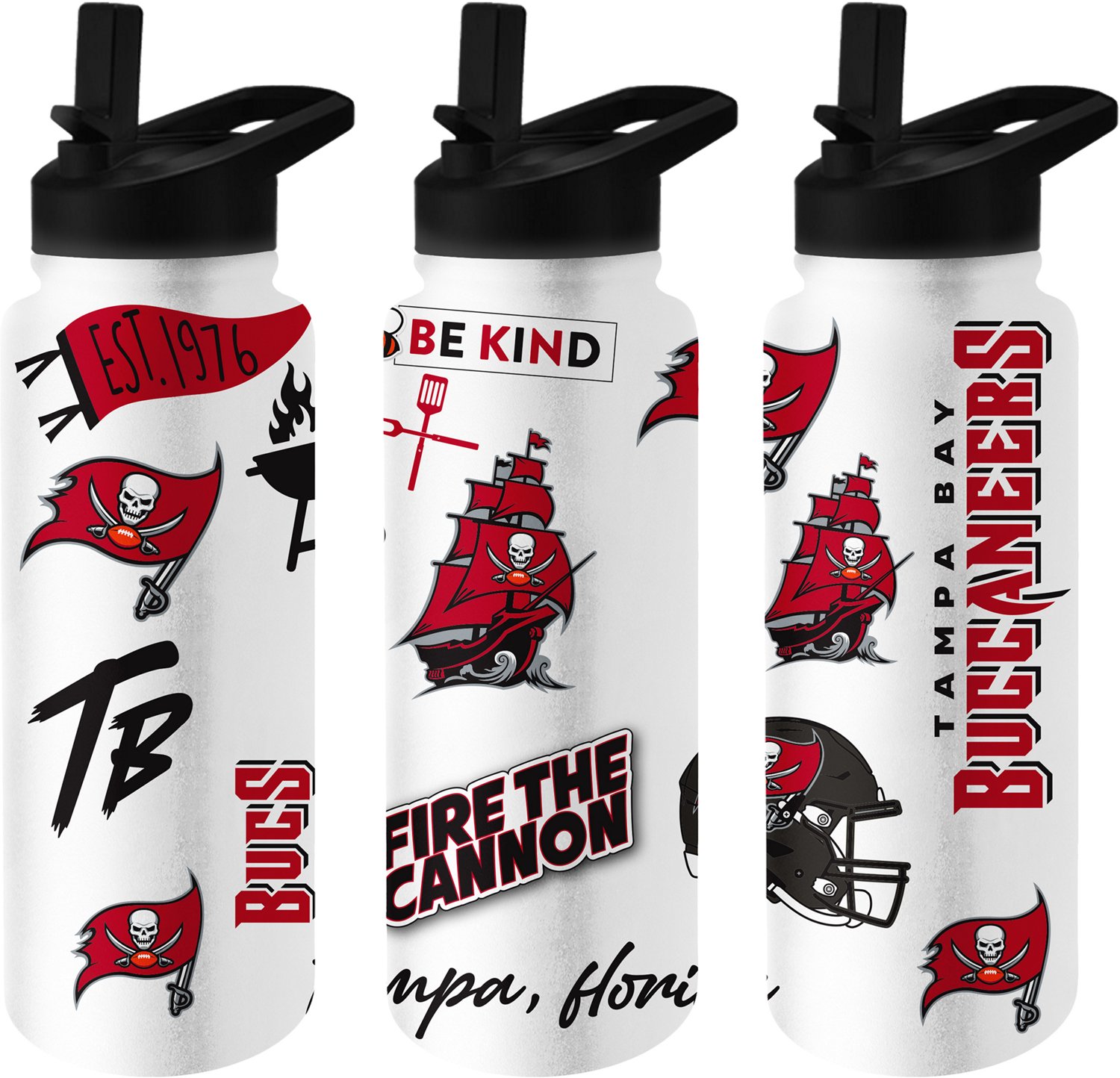 Logo Brands Buccaneers 34 oz Native Quencher Bottle                                                                              - view number 2