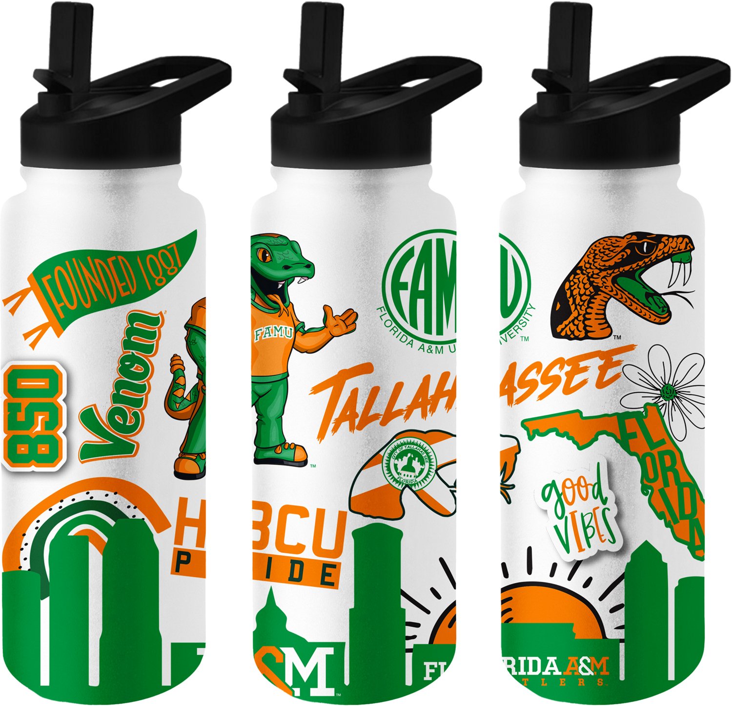 Logo Brands Florida A&M 34 oz Native Quencher Bottle - view number 2