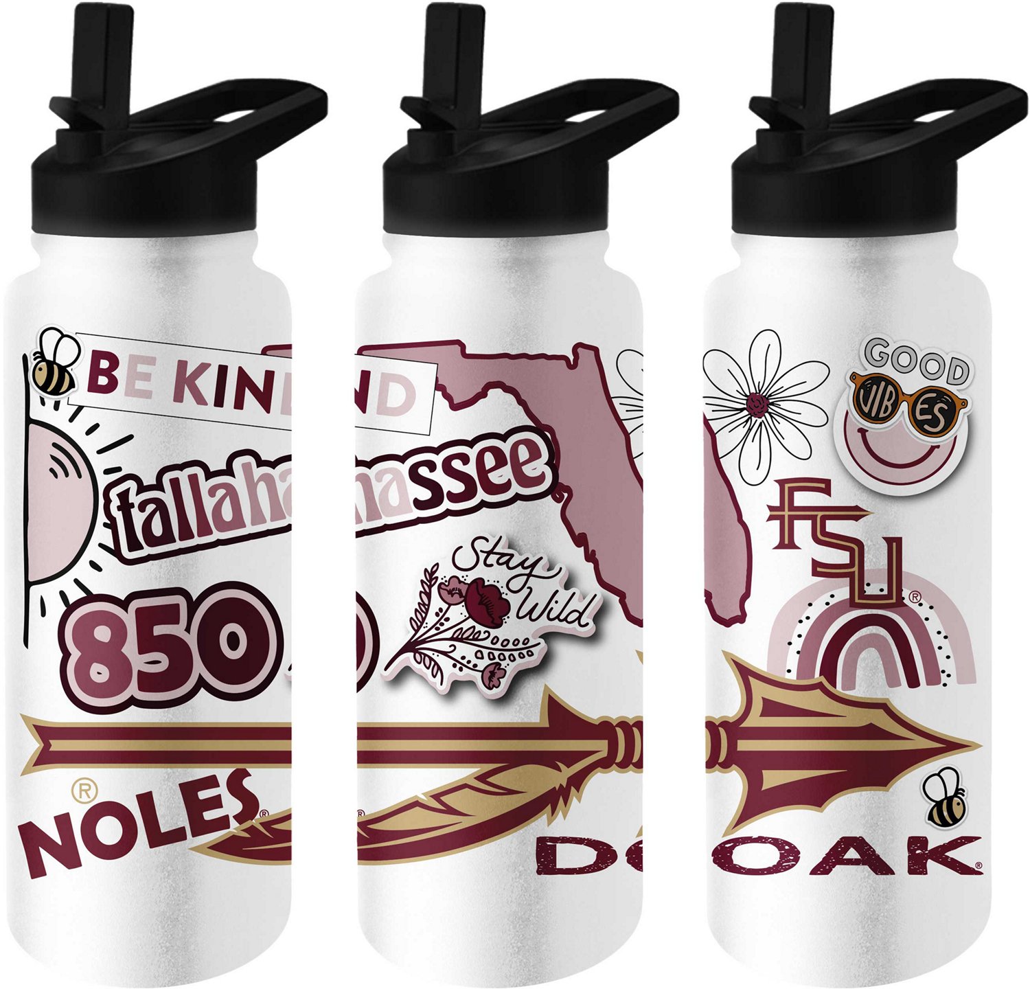 Logo Brands Florida State 34 oz Native Quencher Bottle                                                                           - view number 2