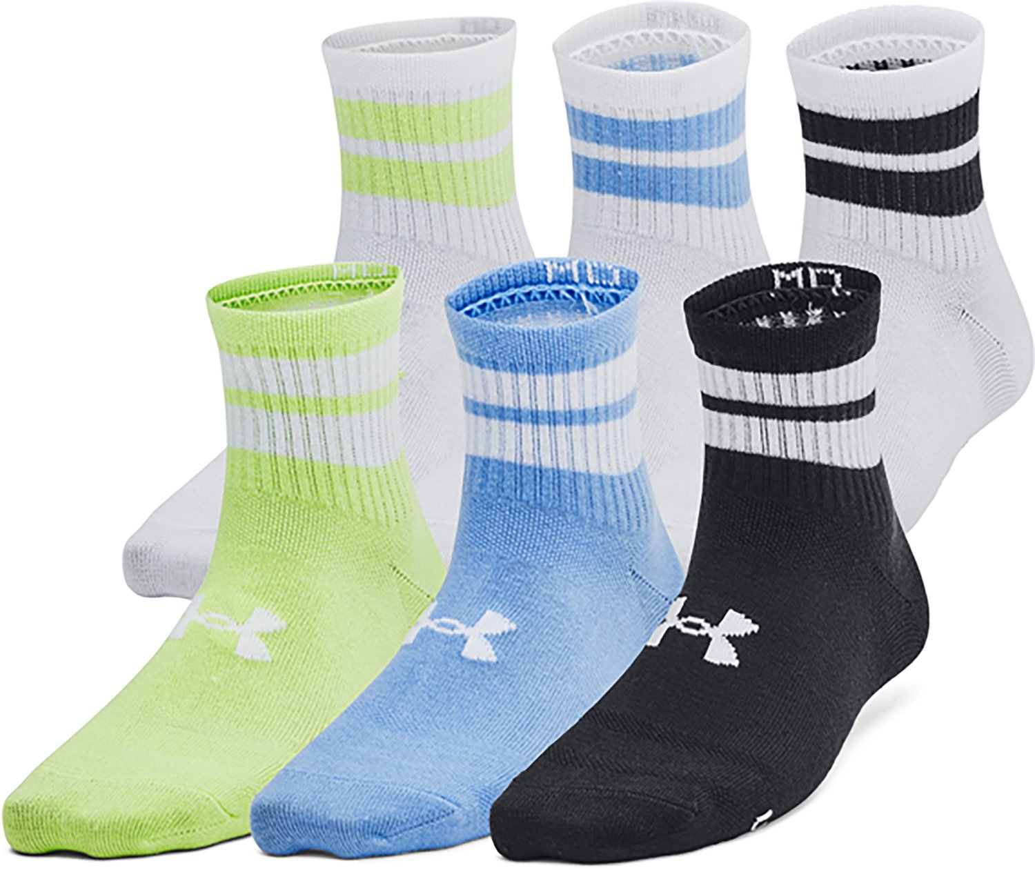 Under Armour Kids' Essential Quarter Socks 6-Pack - view number 5