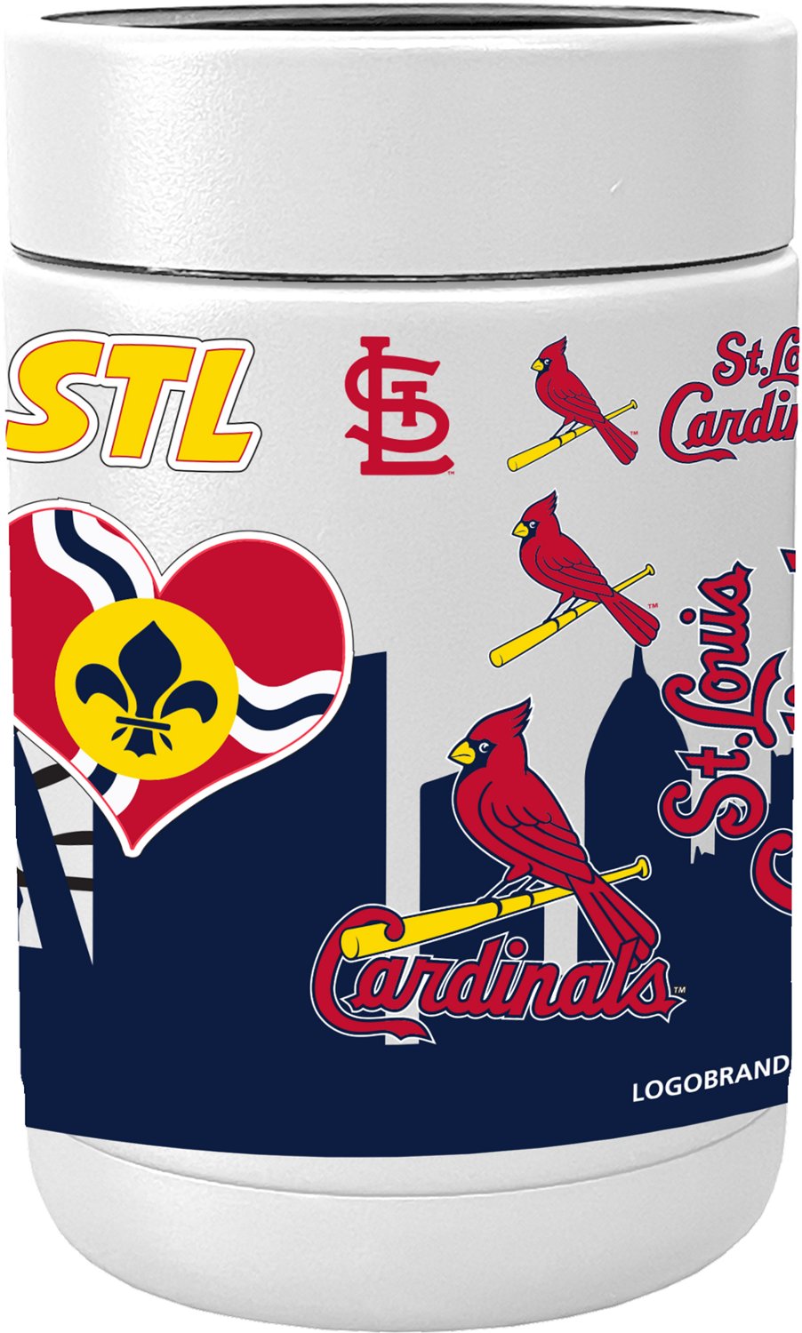 Logo Brands Cardinals Native Powder Coat Can Coolie - view number 2