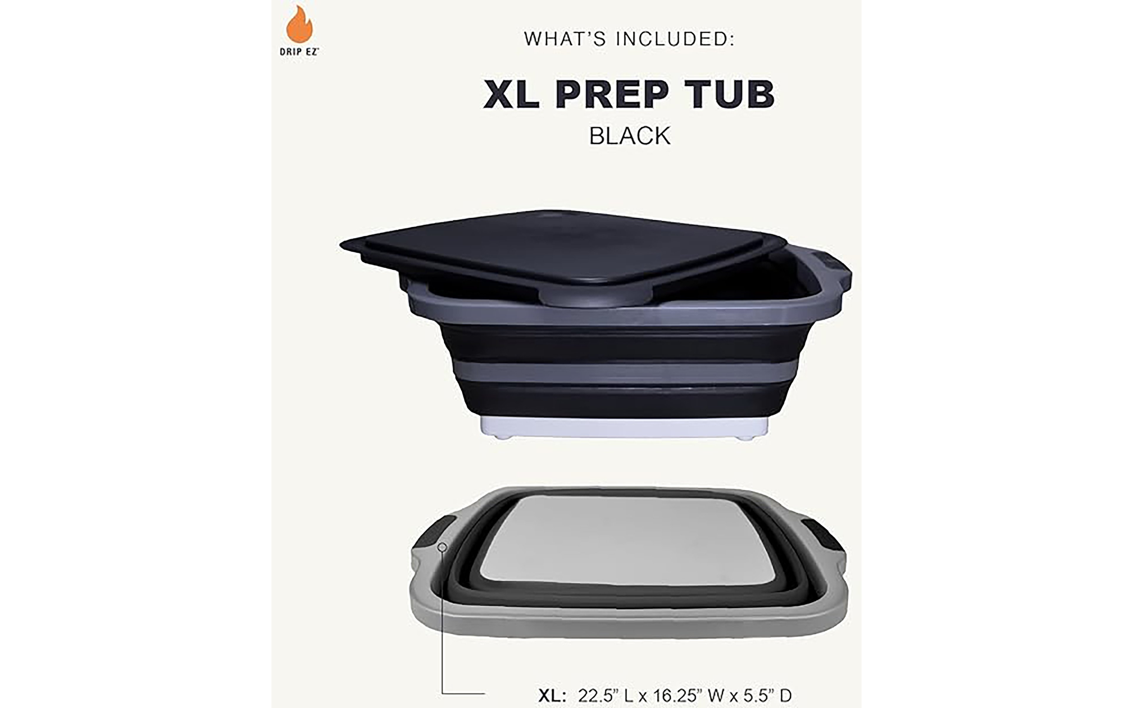 Drip EZ XL BBQ Prep Tub with Lid