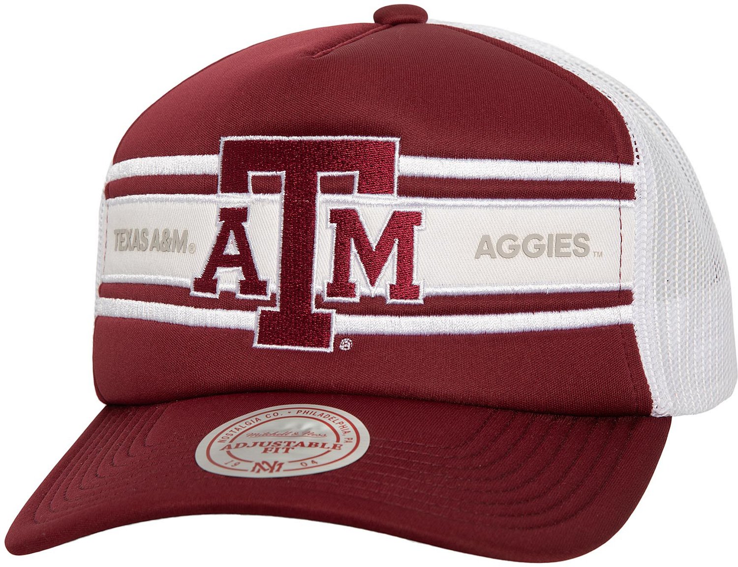 Mitchell & Ness Adults' Texas A&M Aggies Sideline Trucker Cap - view number 4