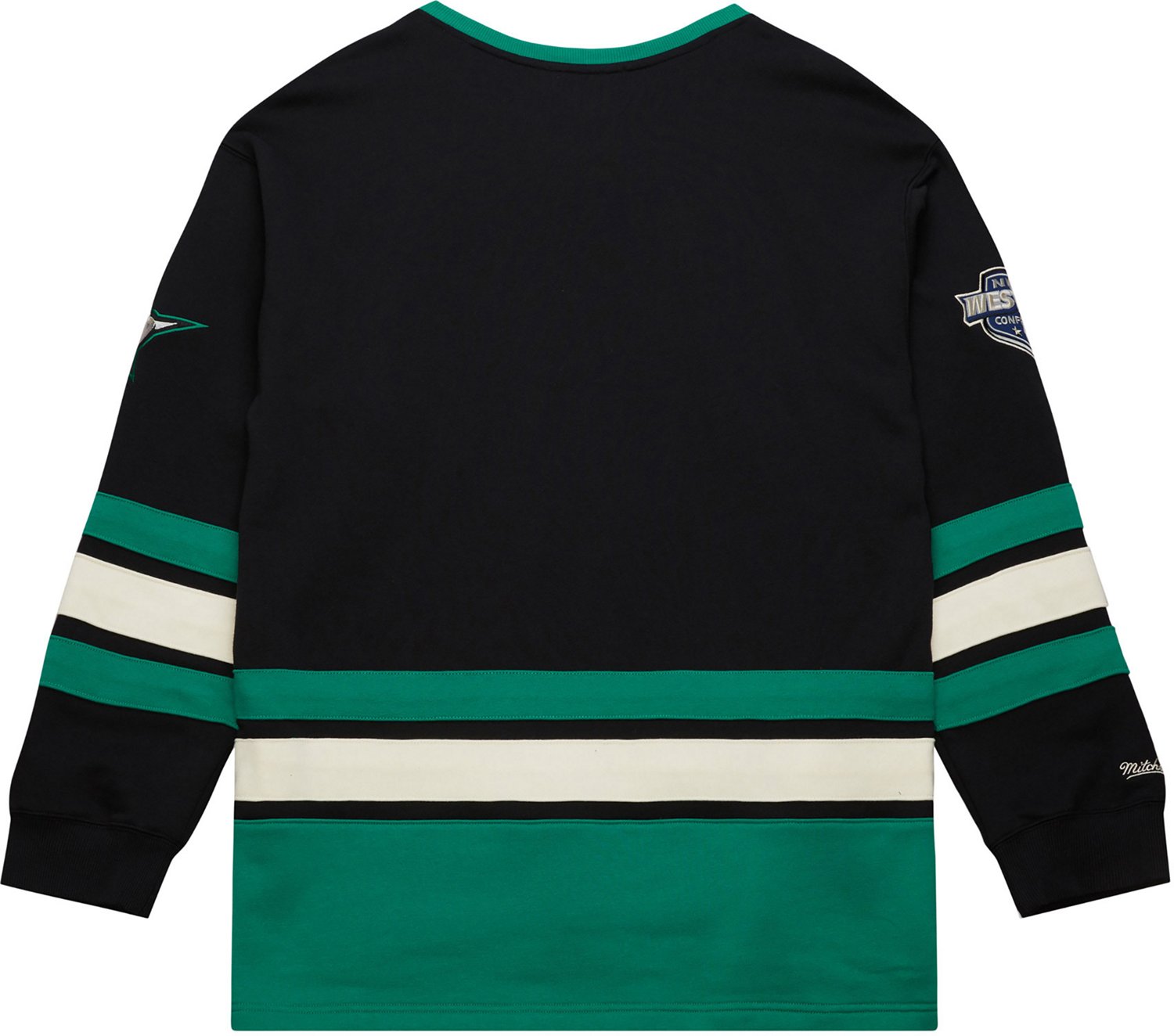 Mitchell & Ness Men's Dallas Stars Heritage Lace Up Long Sleeve Crew Sweatshirt - view number 2