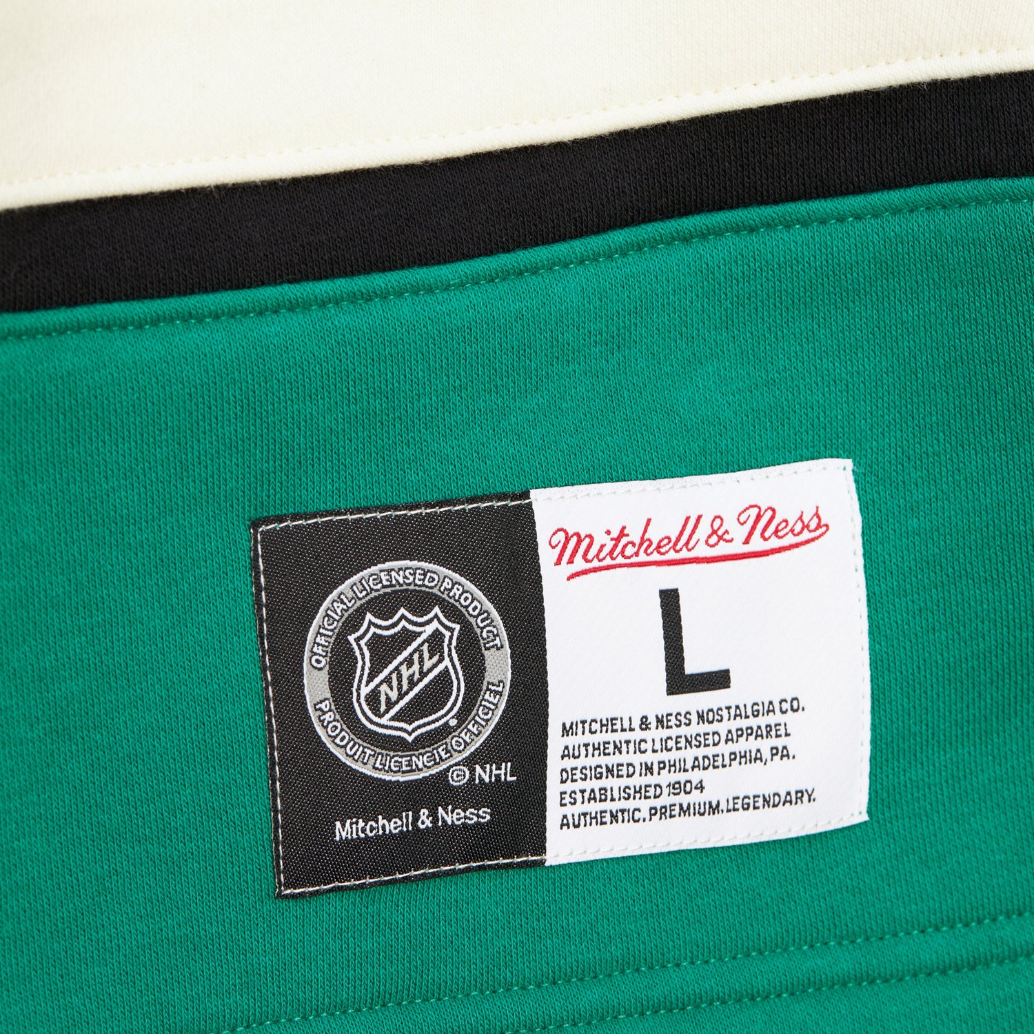 Mitchell & Ness Men's Dallas Stars Heritage Lace Up Long Sleeve Crew Sweatshirt - view number 5
