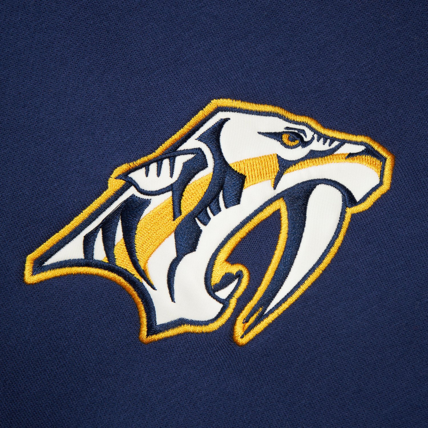 Mitchell & Ness Men's Nashville Predators Heritage Lace Up Long Sleeve Crew Sweatshirt - view number 6