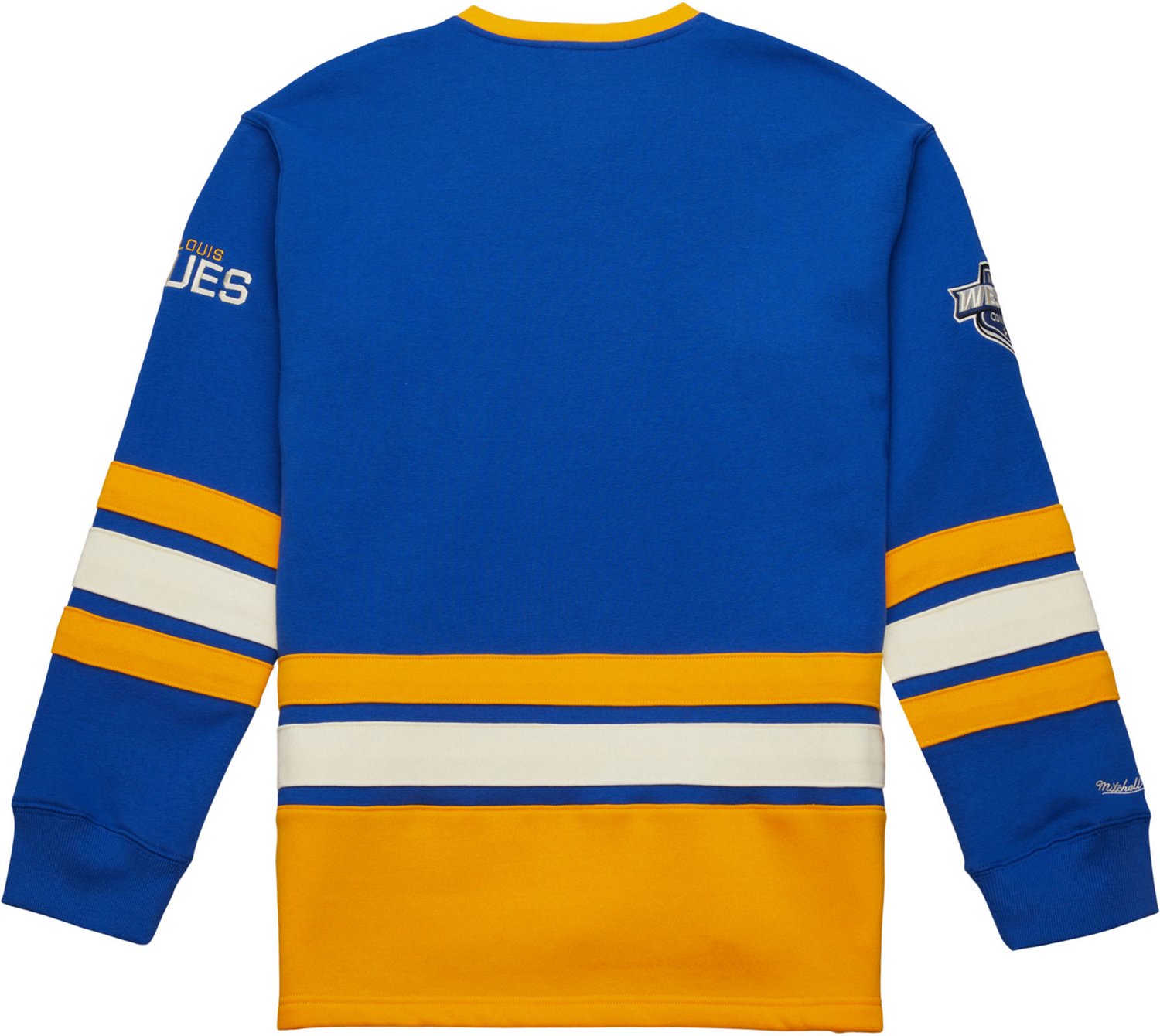 Mitchell & Ness Men's St. Louis Blues Heritage Lace Up Long Sleeve Crew Sweatshirt - view number 8