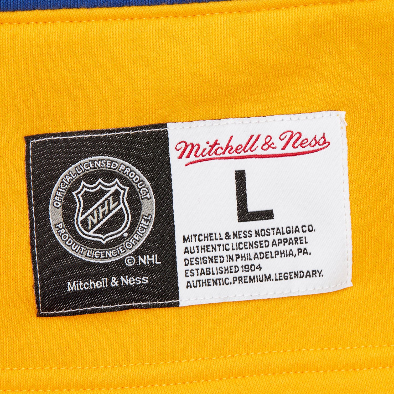Mitchell & Ness Men's St. Louis Blues Heritage Lace Up Long Sleeve Crew Sweatshirt - view number 6