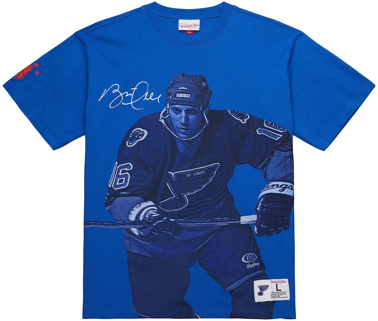 Mitchell & Ness Men's St. Louis Blues Brett Hull Ultimate Player T-shirt - view number 7