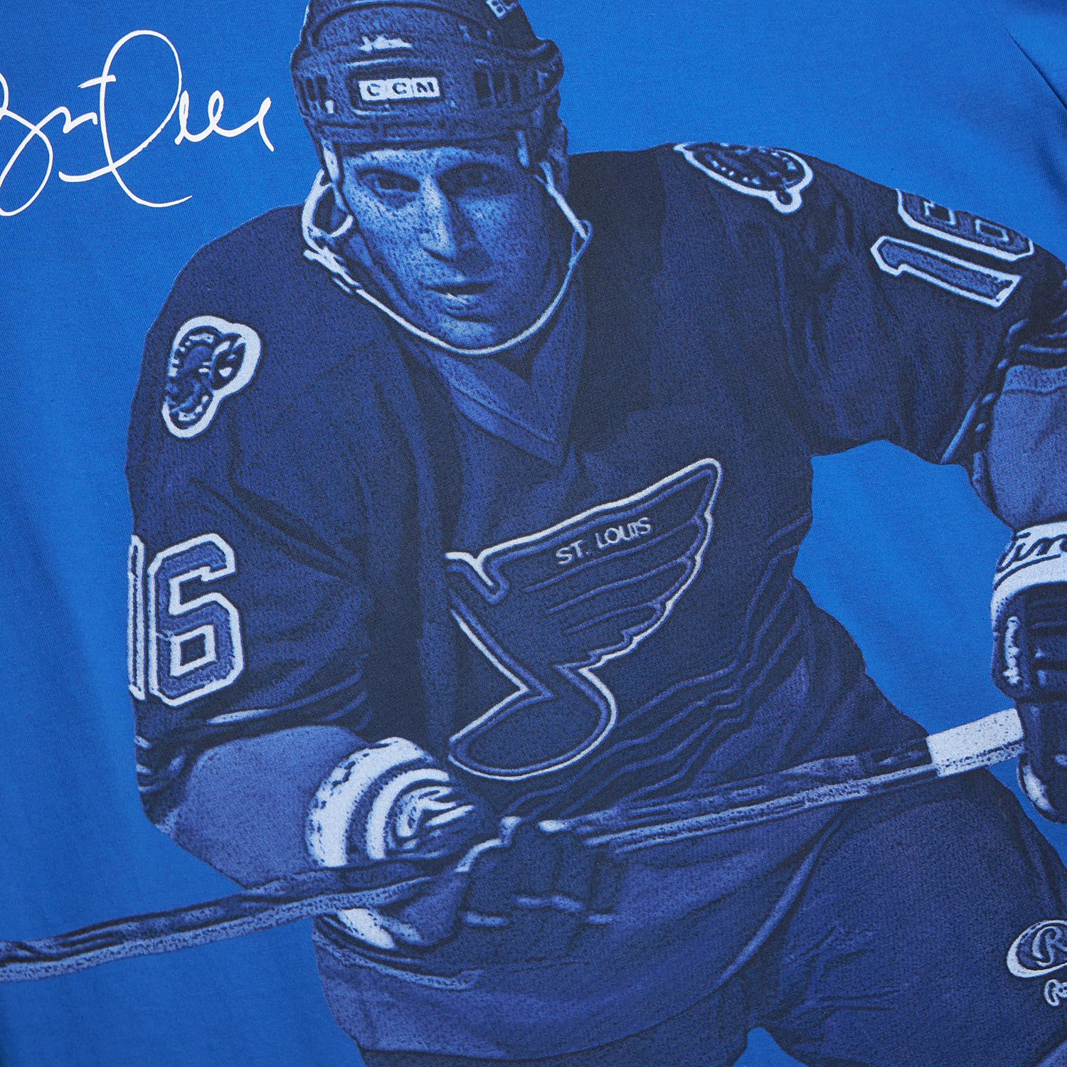 Mitchell & Ness Men's St. Louis Blues Brett Hull Ultimate Player T-shirt - view number 4