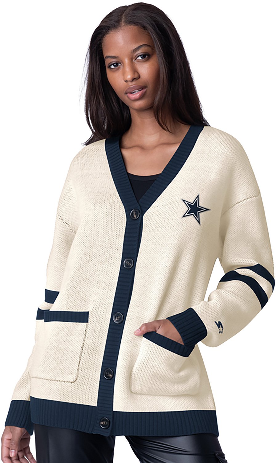 Starter Women's Dallas Cowboys Fast Break Jacquard Cardigan - view number 1