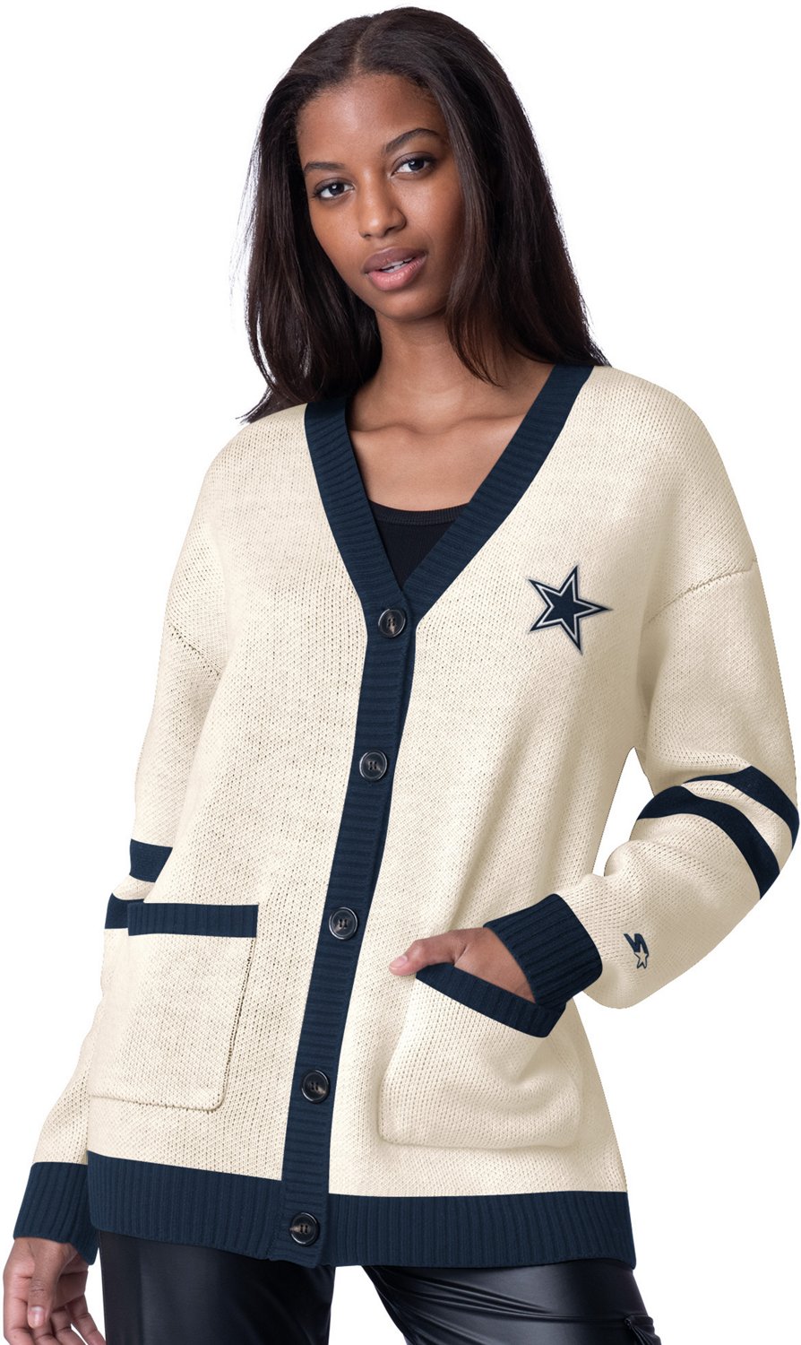 Starter Women's Dallas Cowboys Fast Break Jacquard Cardigan - view number 3