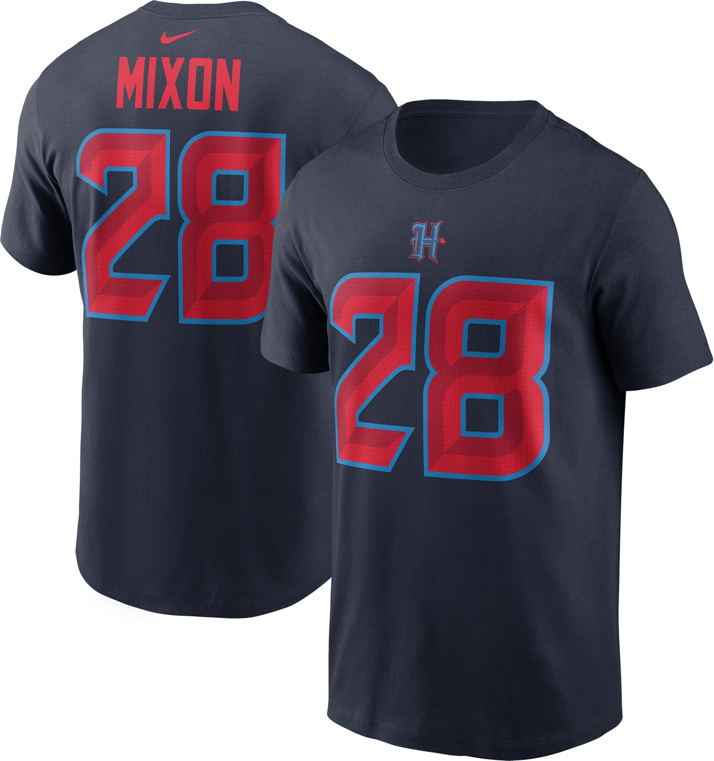 Nike Men's Texans Mixon 28 Helmet Logo Name & Number T-shirt - view number 6