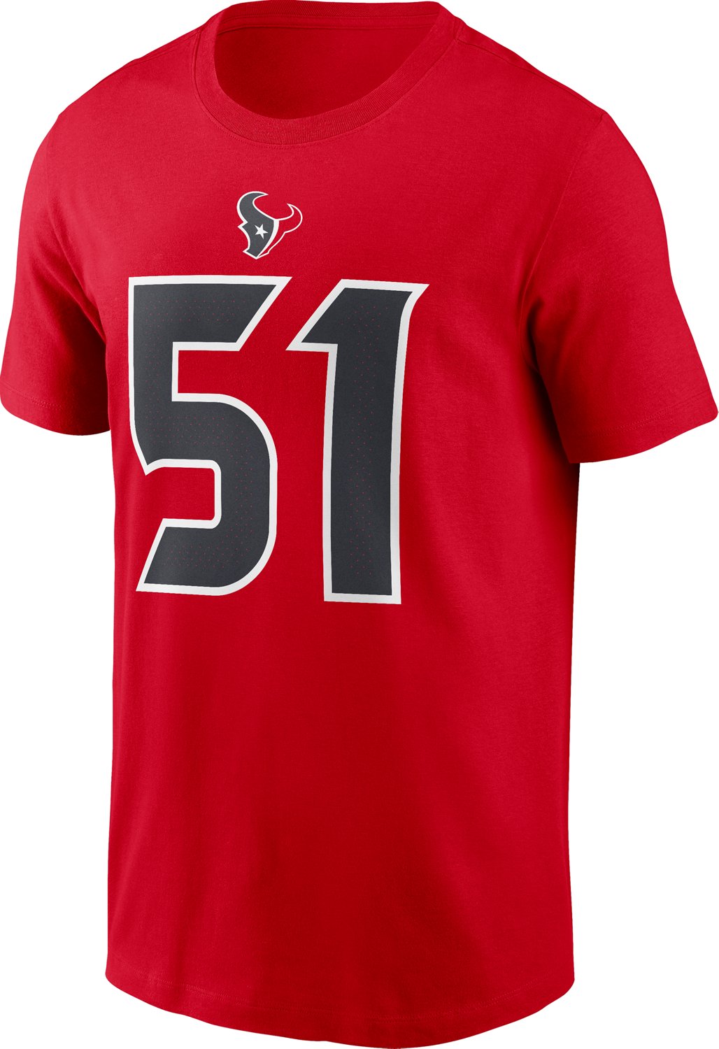 Nike Men's Texans Anderson JR 51 Wordmark Name & Number T-shirt - view number 4