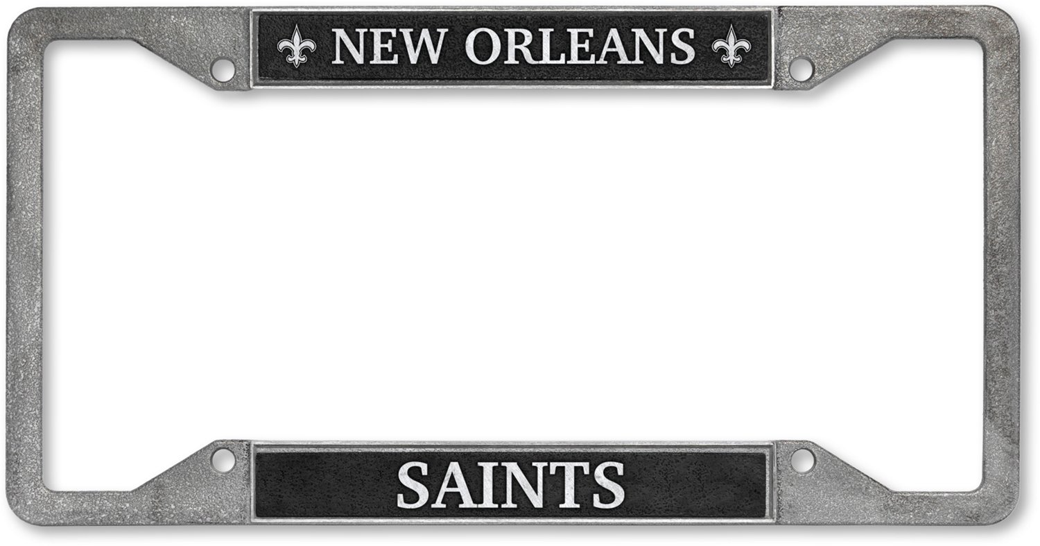 Tag Express Saints Pewter Team License Plate Frame                                                                               - view number 2