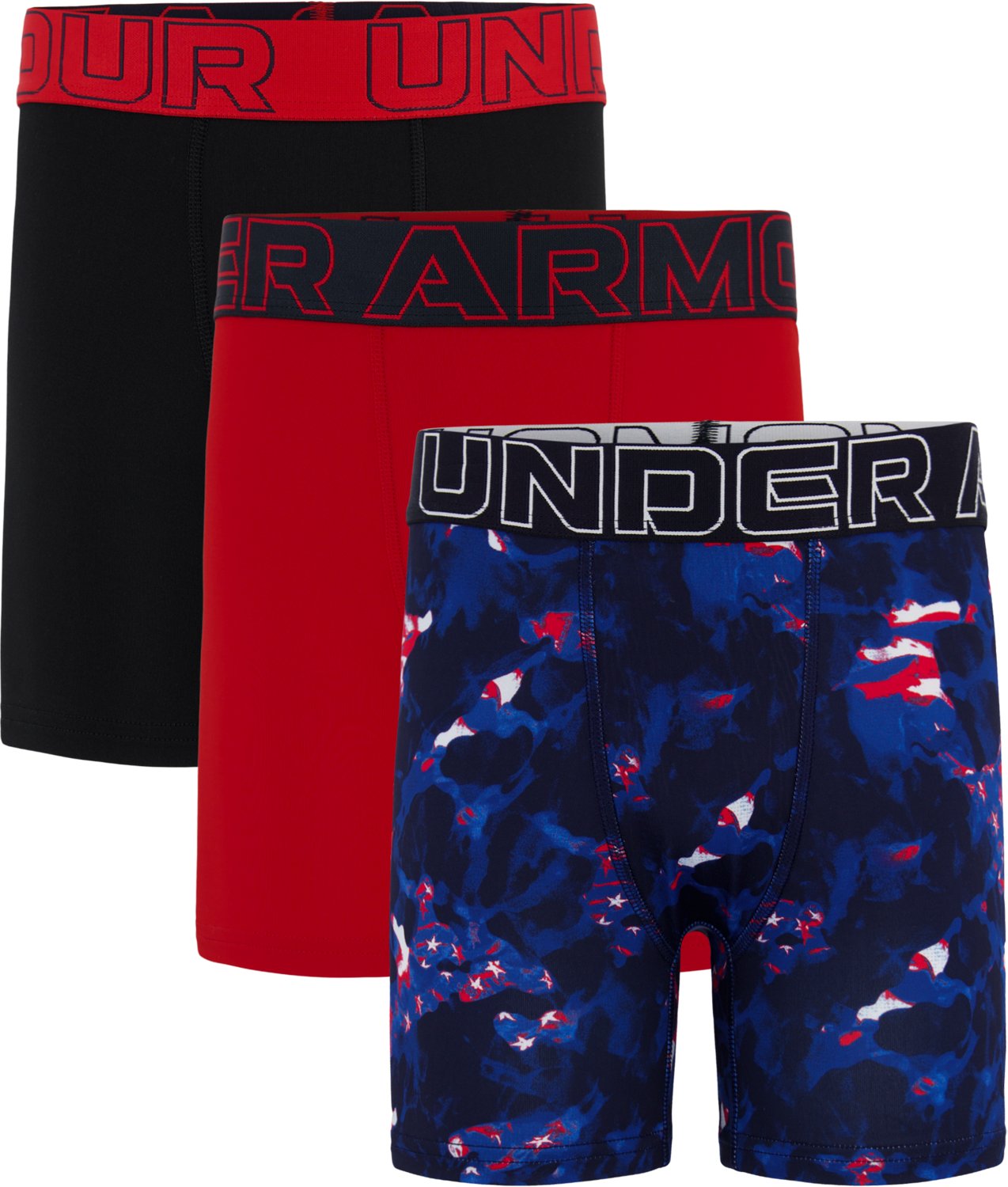 Under Armour Boys' Performance Crackle Camo Boxers 6 in 3-Pack - view number 2