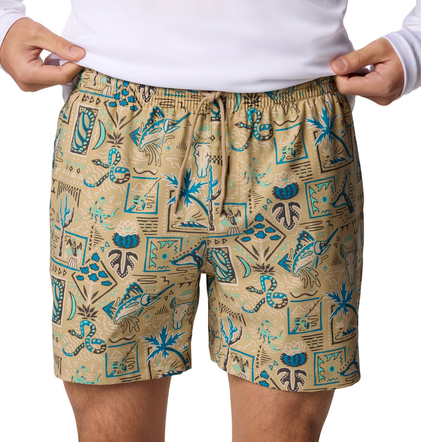 Columbia Sportswear Men's PFG Rambler Printed Water Shorts 6 in - view number 5