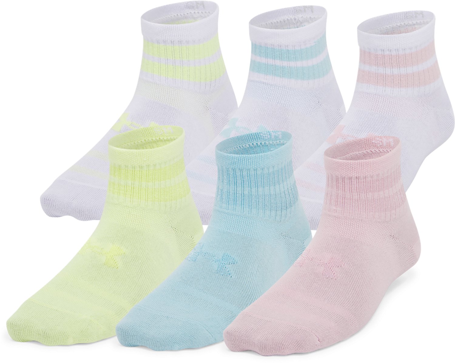 Under Armour Kids' Essential Quarter Socks 6 Pack - view number 2