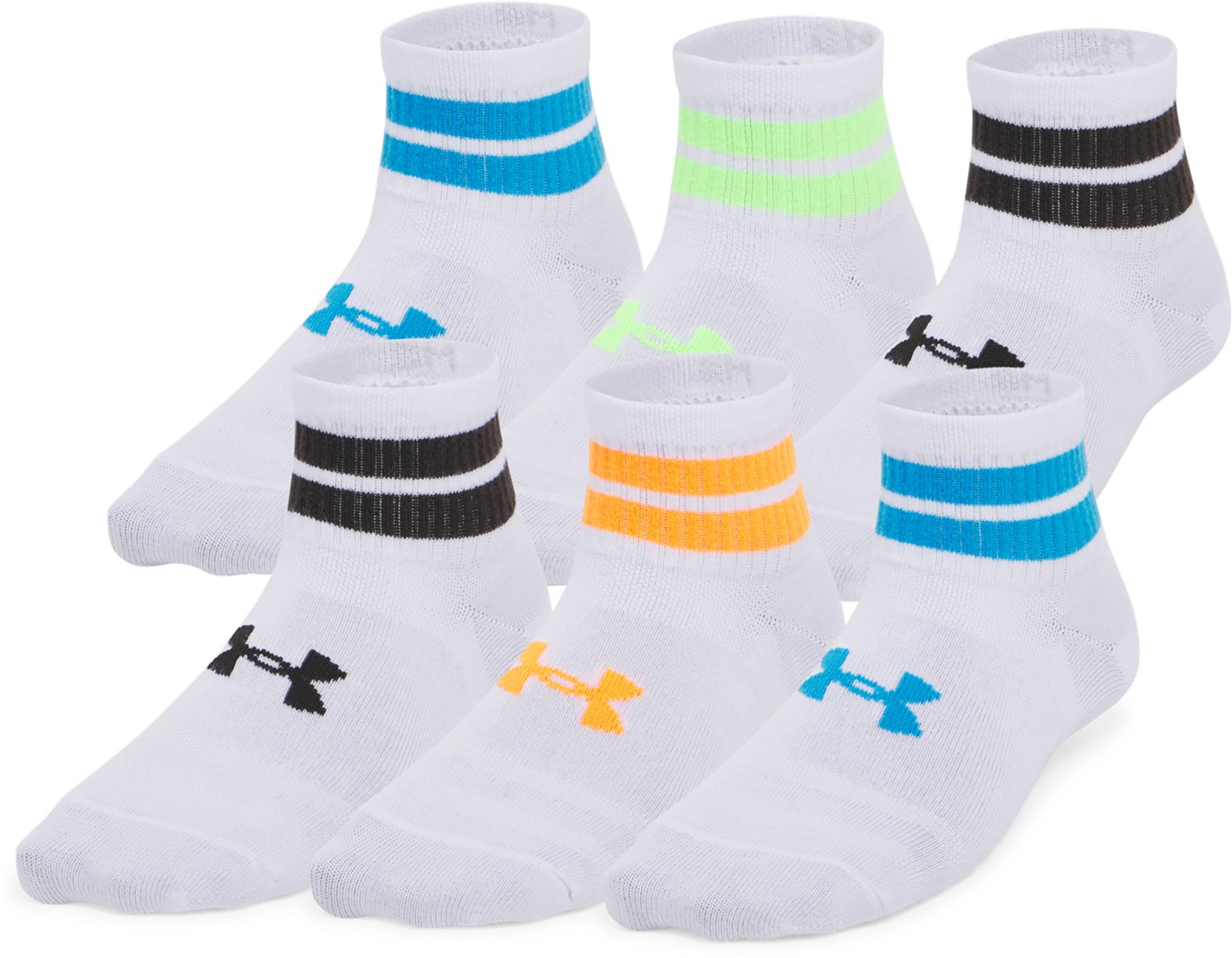 Under Armour Kids' Essential Quarter Socks 6 Pack - view number 2