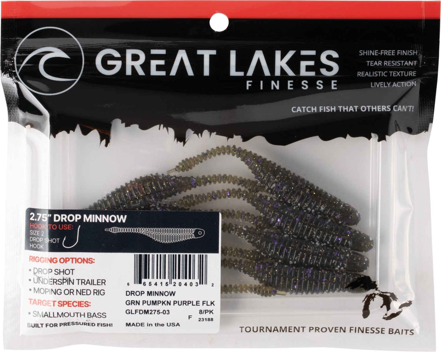 Great Lakes Finesse Drop Minnow Baits 8-Pack - view number 7