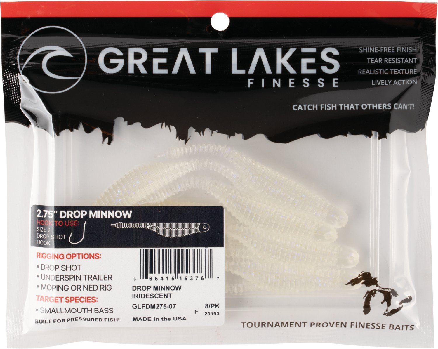 Great Lakes Finesse Drop Minnow Baits 8-Pack - view number 8
