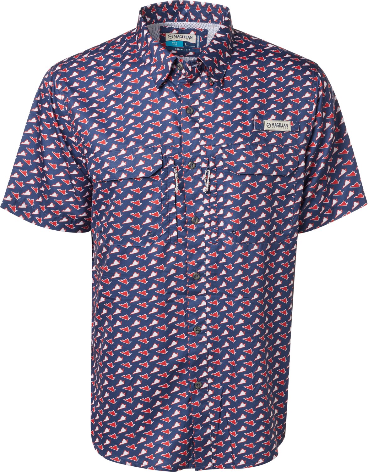 Magellan Outdoors Men's Local State Virginia Print Short Sleeve Shirt - view number 1
