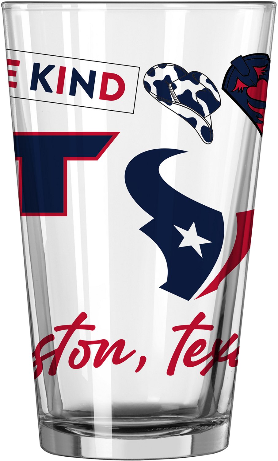 Logo Brands Texans 16 oz Native Pint Glass - view number 3