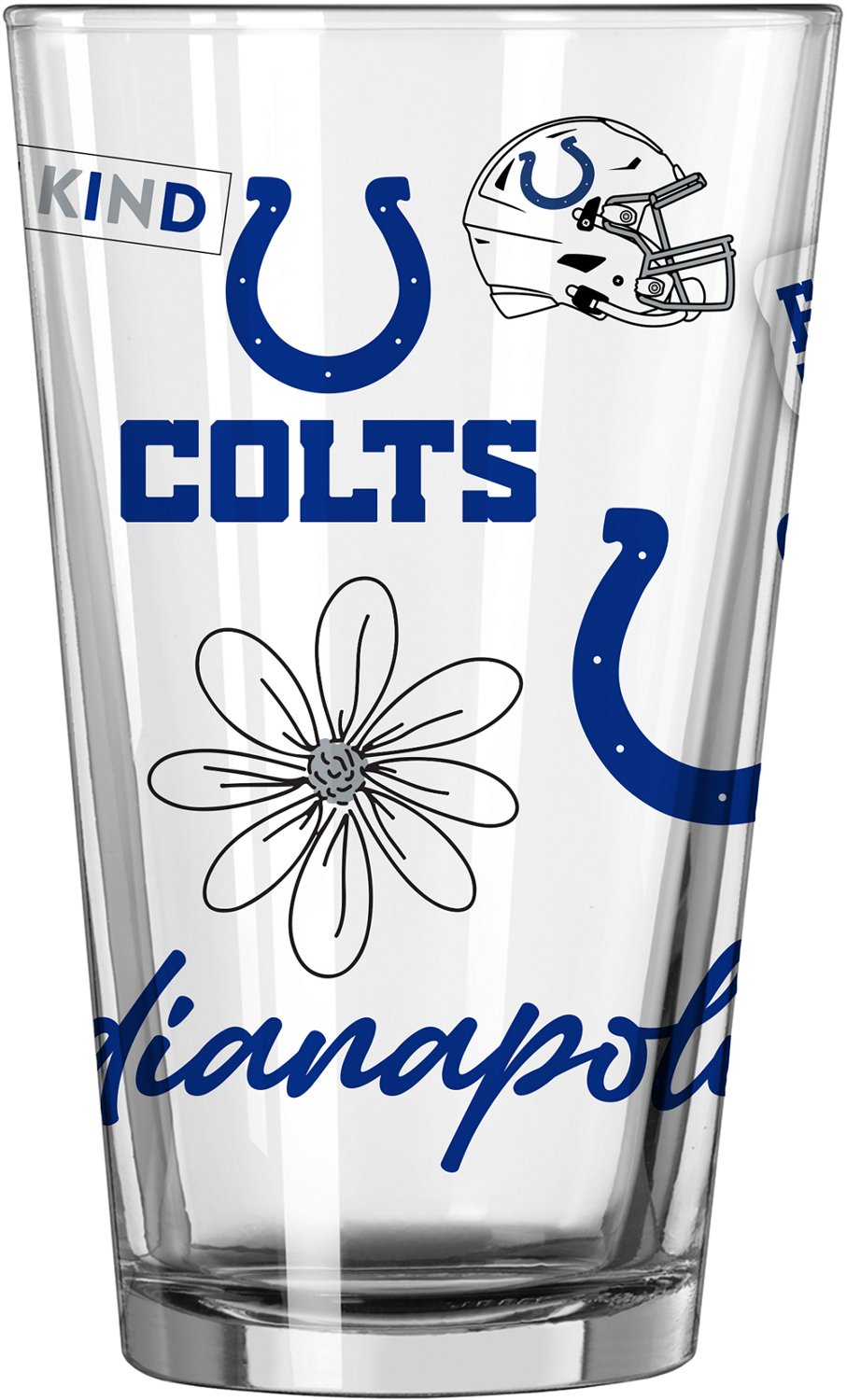 Logo Brands Colts 16 oz Native Pint Glass - view number 2
