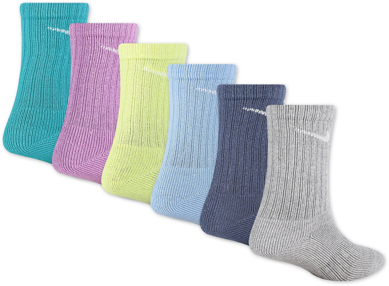 Nike Kids' Dri-FIT Performance Basics Crew Socks 6 Pack - view number 6