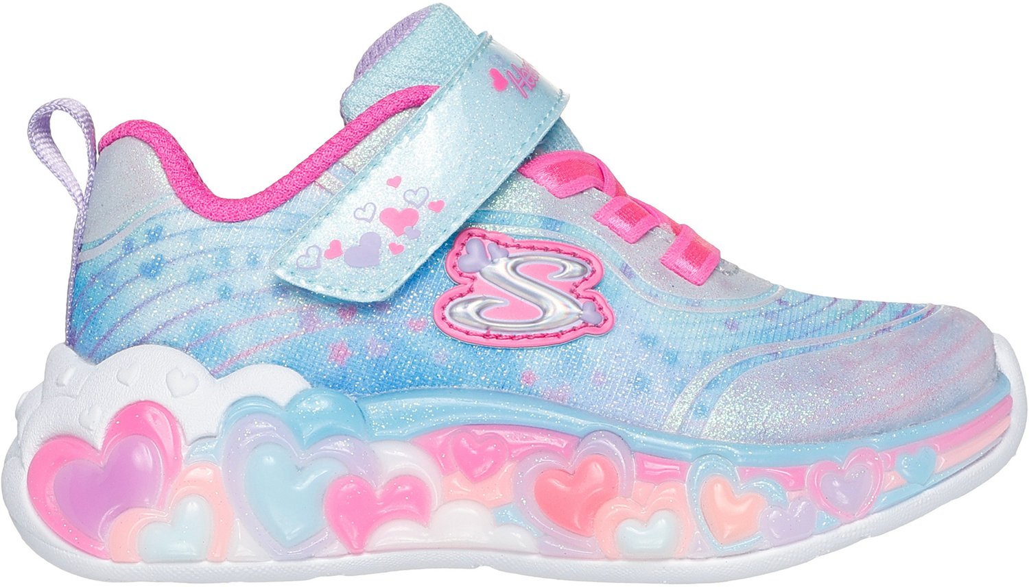 SKECHERS Girls' S-Lights Eternal Heart Lights Shoes - view number 6
