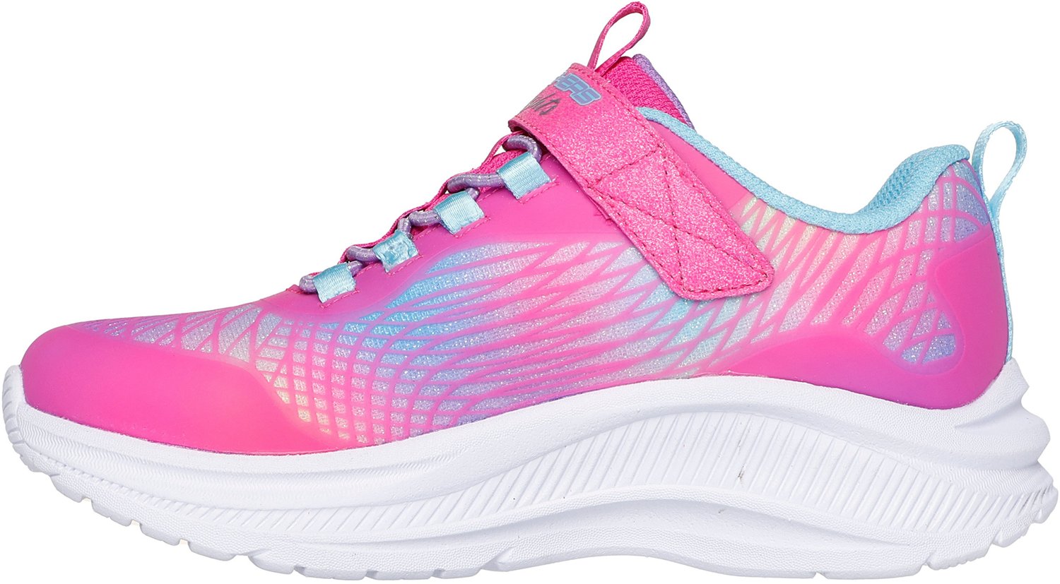 SKECHERS Girls' S-Lights Rainbow Cruisers Rainbow Reflectin