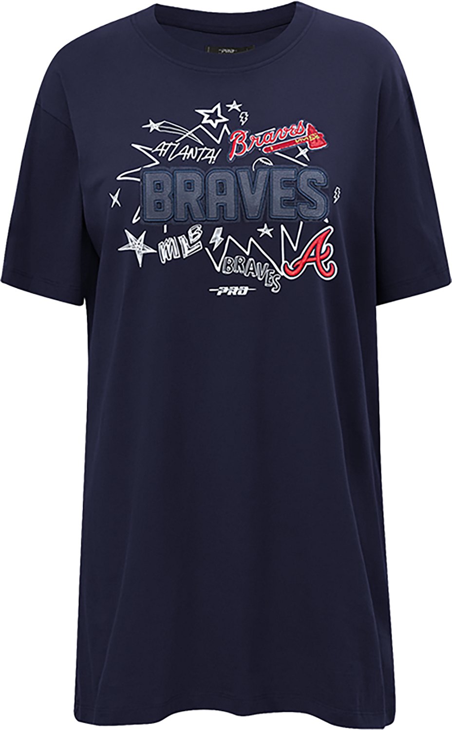 Pro Standard Women's Atlanta Braves Sketchbook T-shirt Dress - view number 2