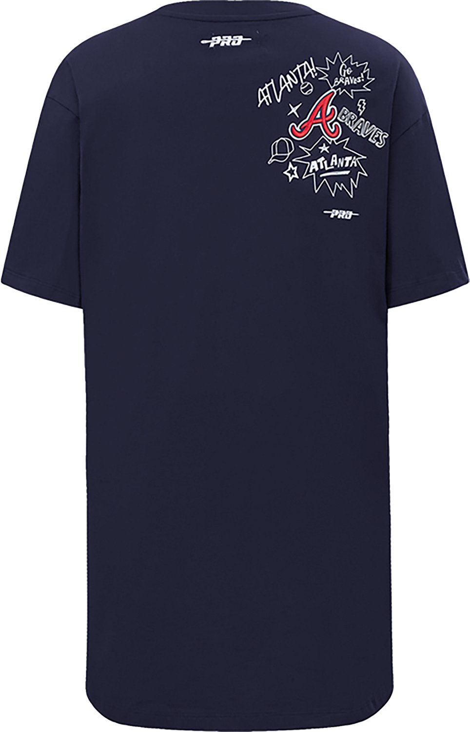 Pro Standard Women's Atlanta Braves Sketchbook T-shirt Dress - view number 3