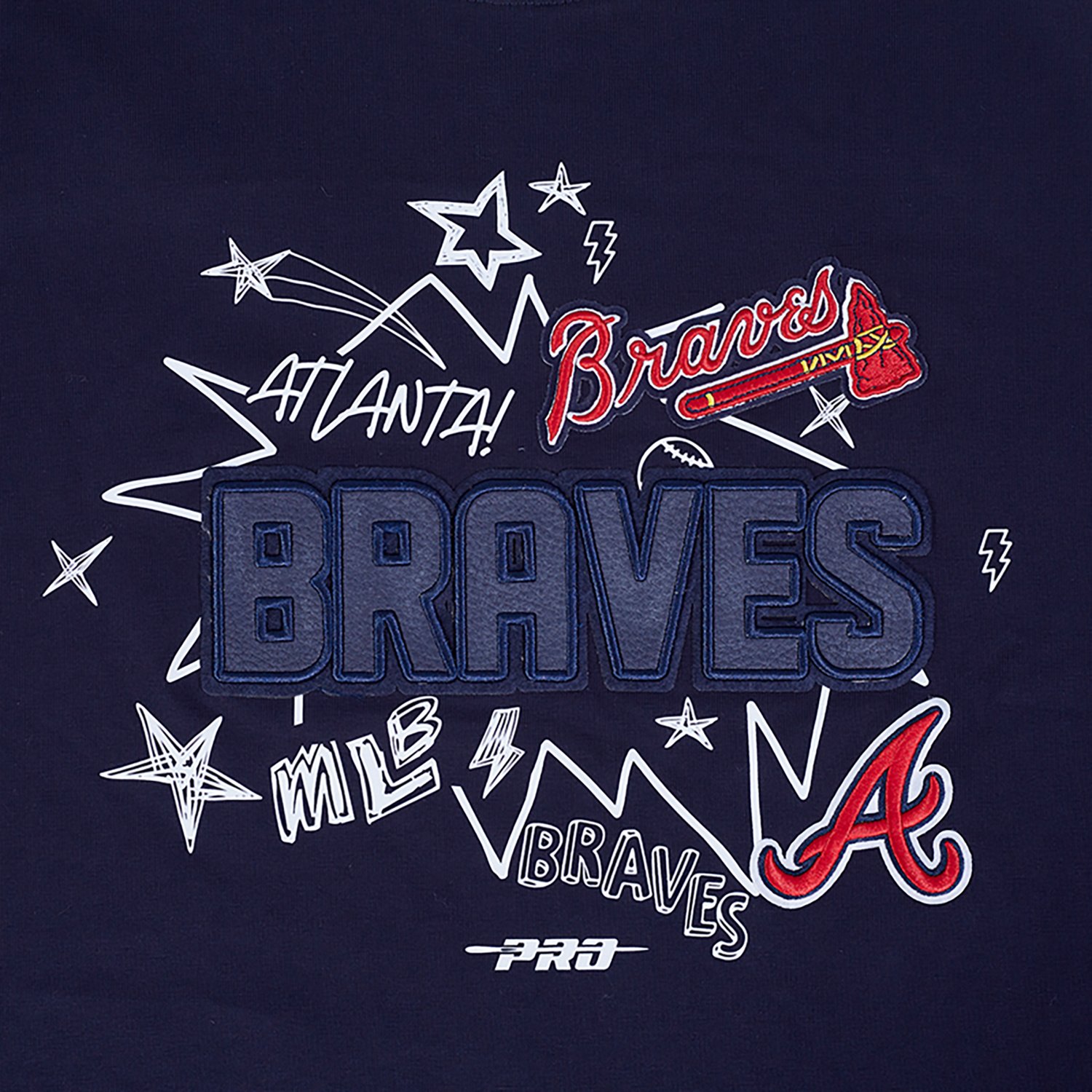 Pro Standard Women's Atlanta Braves Sketchbook T-shirt Dress - view number 6