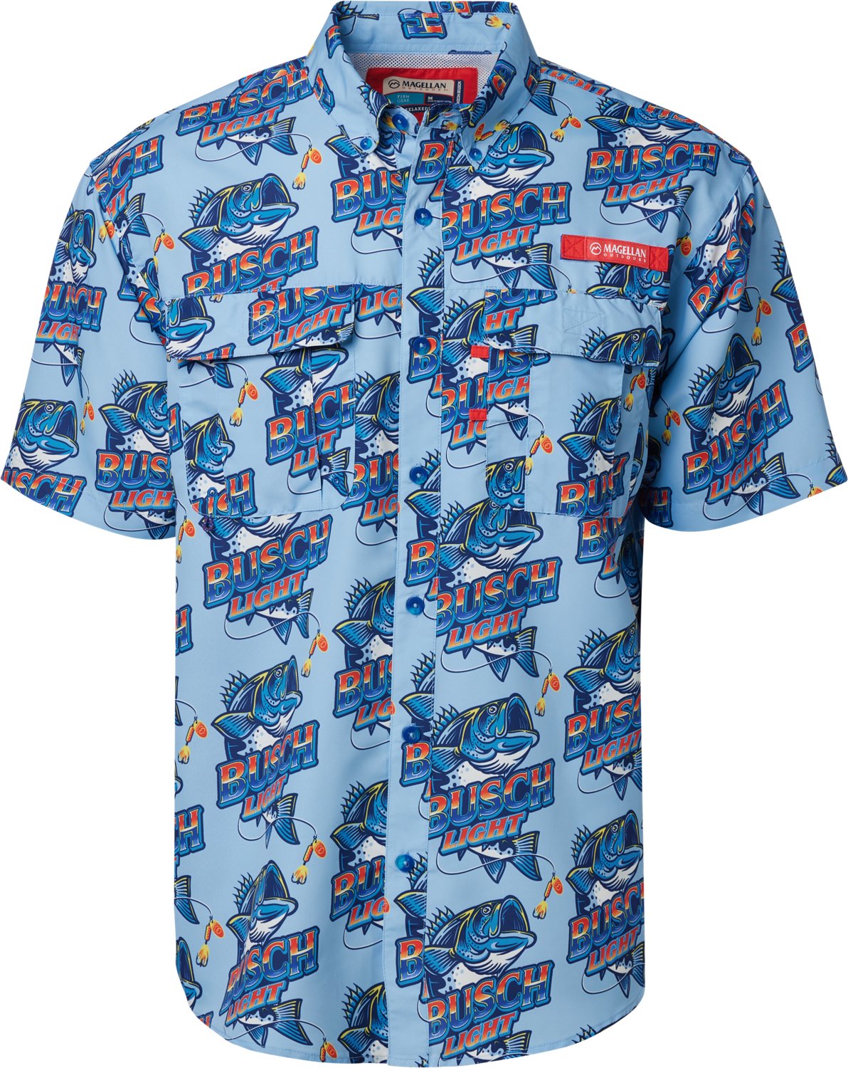 Magellan Outdoors Men's Laguna Madre Busch Light Summer Catch Fishing Shirt                                                      - view number 1