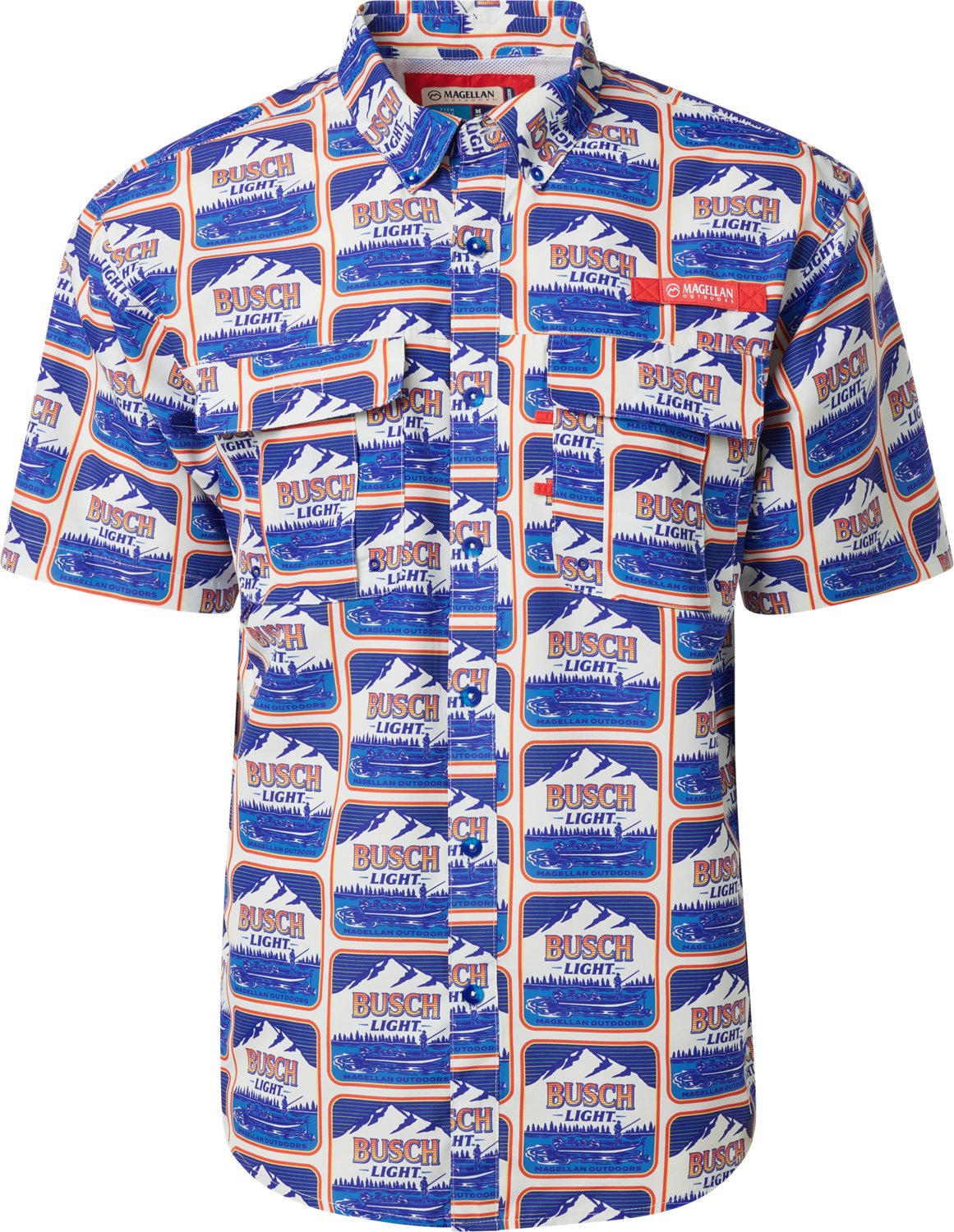 Magellan Outdoors Men's Laguna Madre Busch Light Bassboat Fishing Shirt