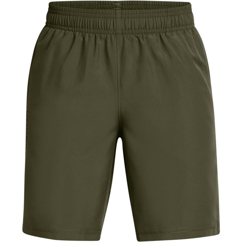 Under Armour Boys' Woven Wordmark Shorts Marine Od Green/Black, Large - Boy's Athletic Shorts at Academy Sports