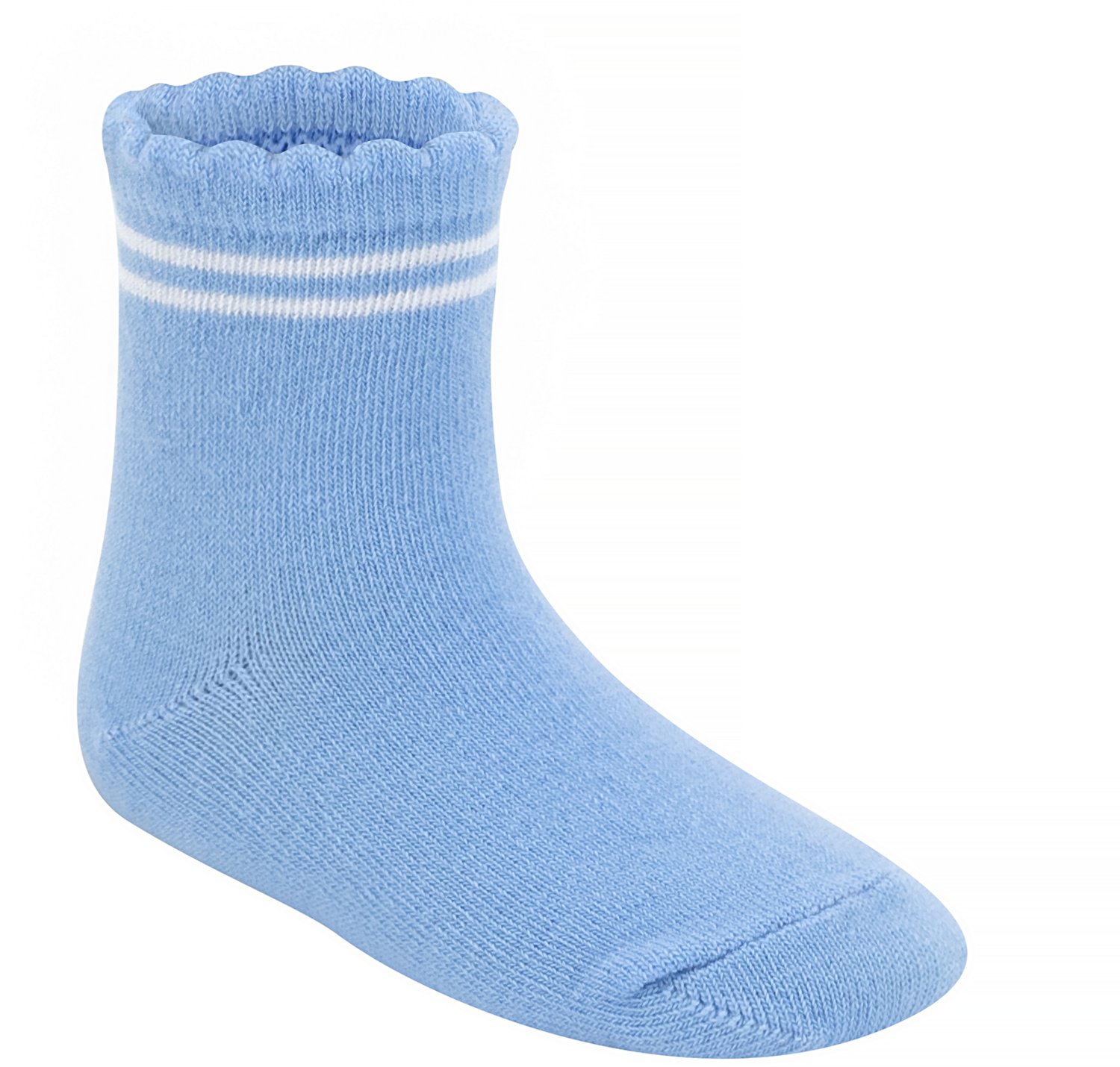 BCG Kids’ Scalloped Edge Stripe Quarter Socks 6-Pack                                                                           - view number 2