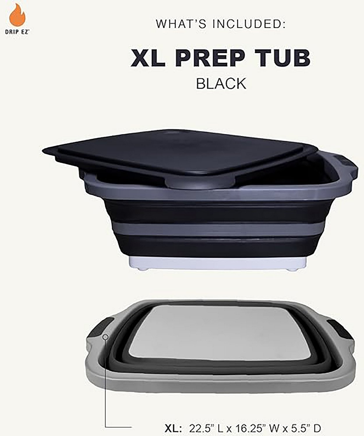 Drip EZ XL Collapsible BBQ Prep Tub with Locking Lid                                                                             - view number 8