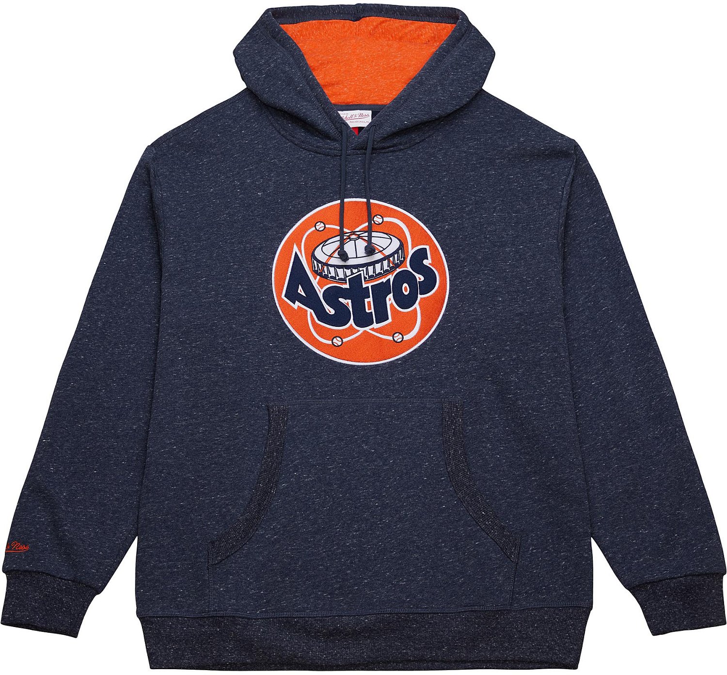 Mitchell & Ness Men's Houston Astros Snow Washed Fleece Long Sleeve Crew - view number 5