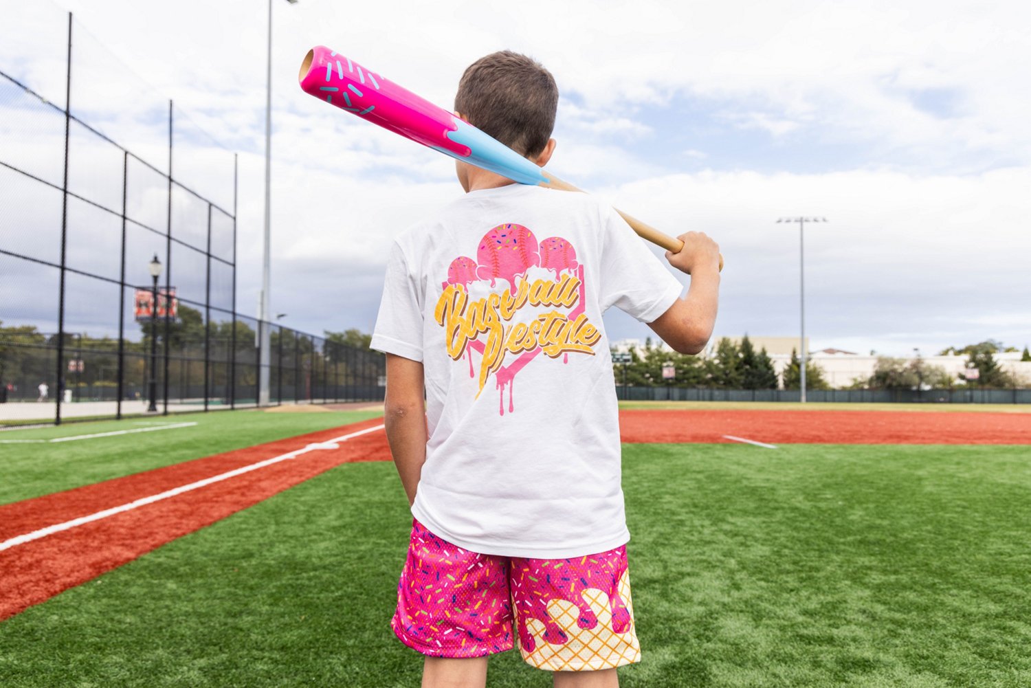 Baseball Lifestyle 101 Youth Ice Cream Graphic T-shirt                                                                           - view number 2