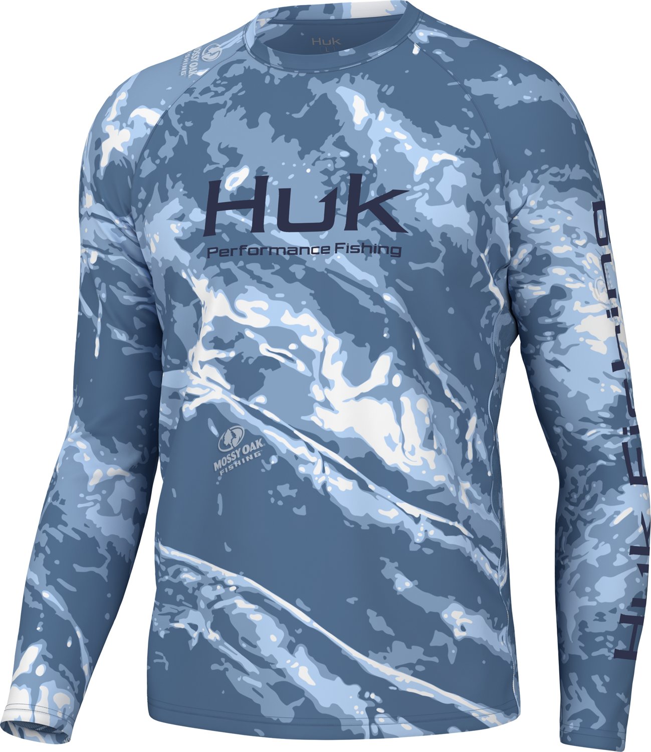 Huk Men's Pursuit Mossy Oak Crew Long Sleeve Shirt - view number 5