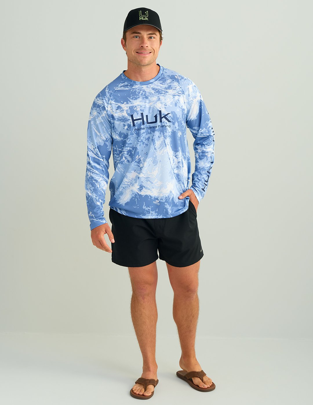 Huk Men's Pursuit Mossy Oak Crew Long Sleeve Shirt - view number 4