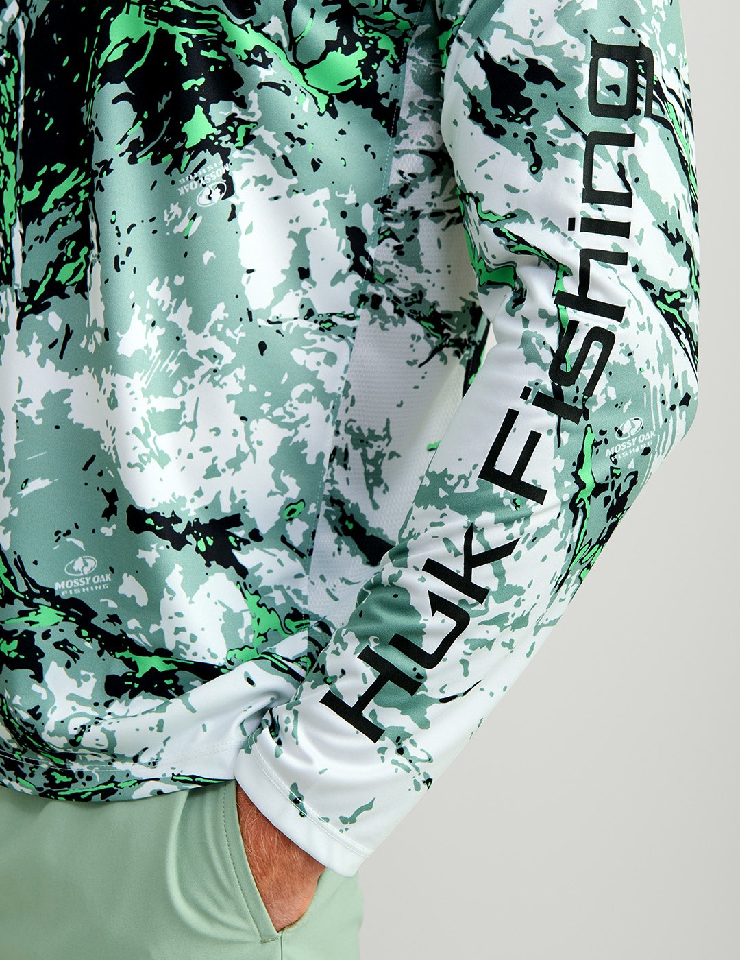 Huk Men's Pursuit Mossy Oak Crew Long Sleeve Shirt - view number 3